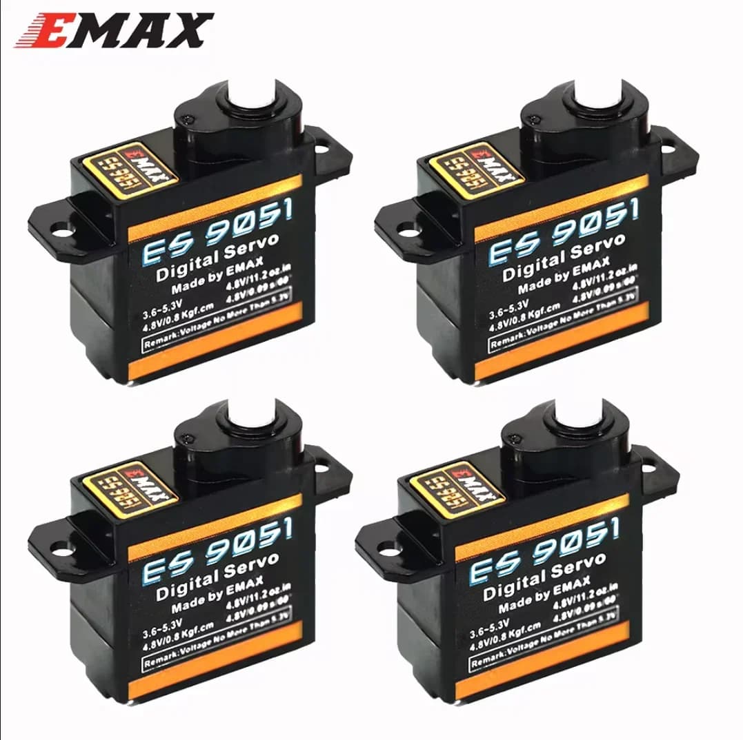 EMAX ES9051 ES9051 4.3g 0.8kg Gear Servomotore digitale 4.8-5.5V JR Spina per 3D F3P Aerei Elicottero Auto RC Accessori Giocattolo