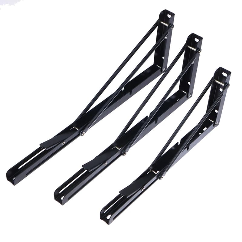 1pc staffa angolare pieghevole triangolare di dimensioni multiple supporto pesante in acciaio inossidabile ripiani montati a parete tavolo hardware per la casa
