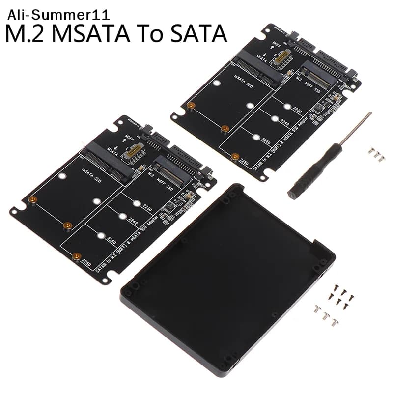 【1a1】【S63】Box esterno per HDD da NGFF a SATA 3, scheda adattatore protocollo M.2 SATA per SSD MSATA