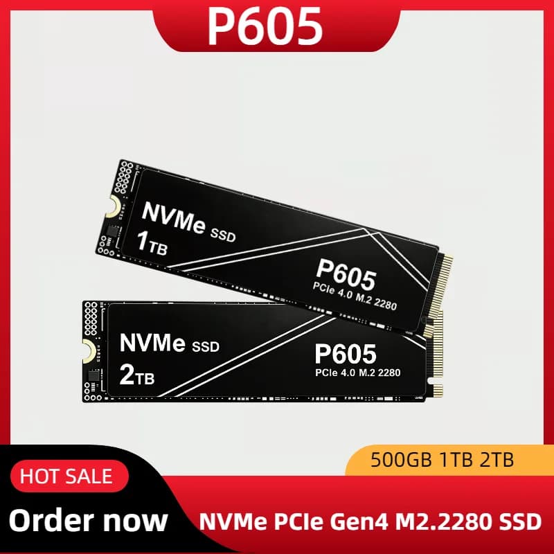 New P605 1TB 2TB 4TB NVMe PCIe Gen4 M2.2280 SSD Solid State Drives for Gaming Computer Laptop PS5