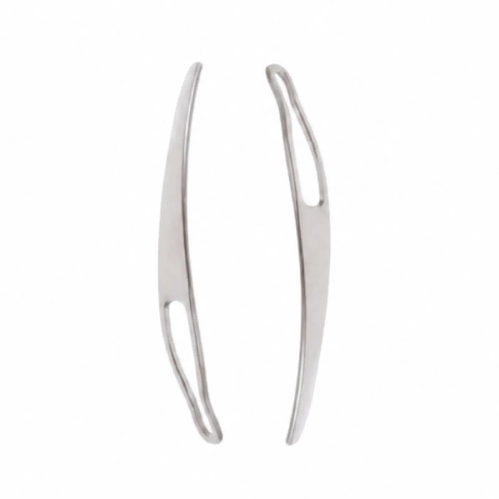 Metal Crochet Hair Hook for Braiding Styling Tool Smooth Finish Curved Hook Silver Hair Accessories for Women DIY Hairdressing