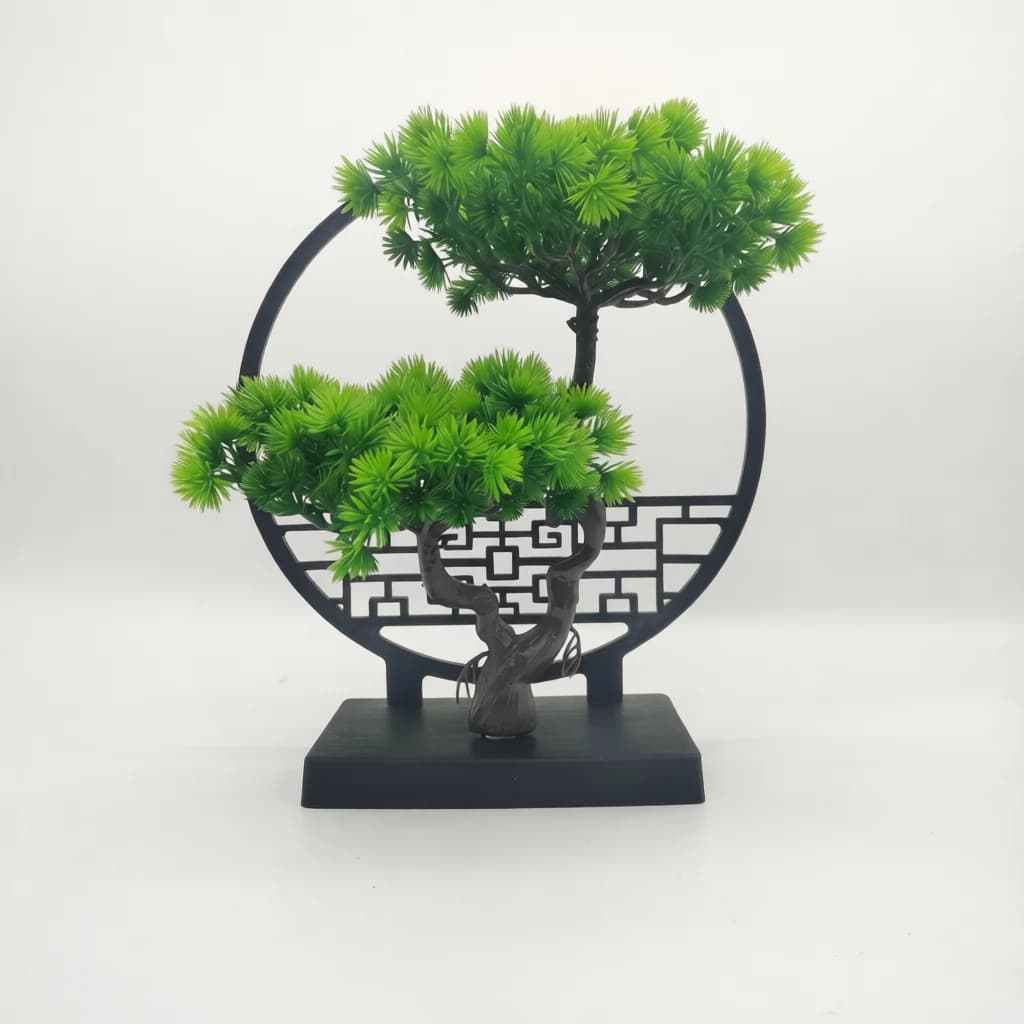 Artificial Welcome Pine Ornament Handmade Fake Plant For Office Desk Decoration Chinese Style Zen Potted Landscape Home