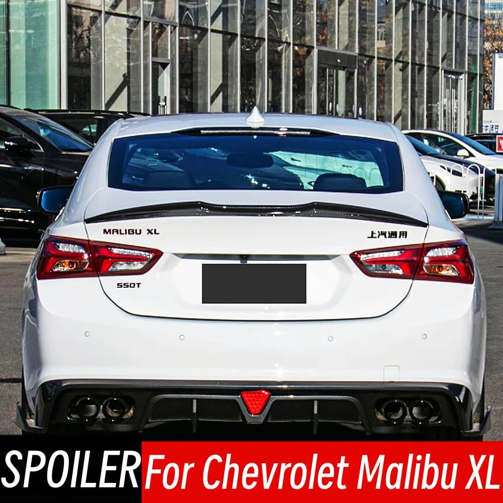 Per Chevrolet Malibu XL 2016-2024 Bodykit Spoiler Posteriore per Bagagliaio in Plastica ABS Nero Carbonio Accessori Esterni