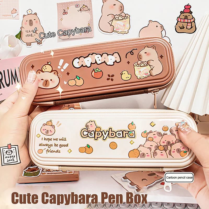 Astuccio Capybara – Grande capacità, design simpatico cartone animato, ideale per studenti e materiale scolastico