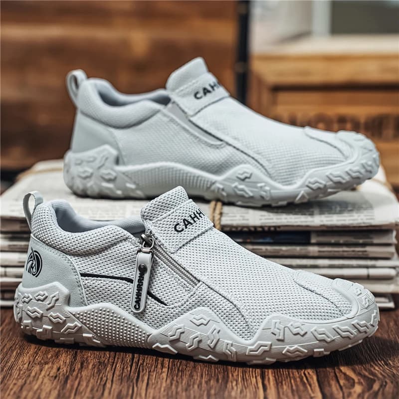 Summer Men Breathable Air Mesh Running Sneakers Anti-Odor Sweat Resistant Upper Shock Absorb Cushion Insole Non Slip Outsole