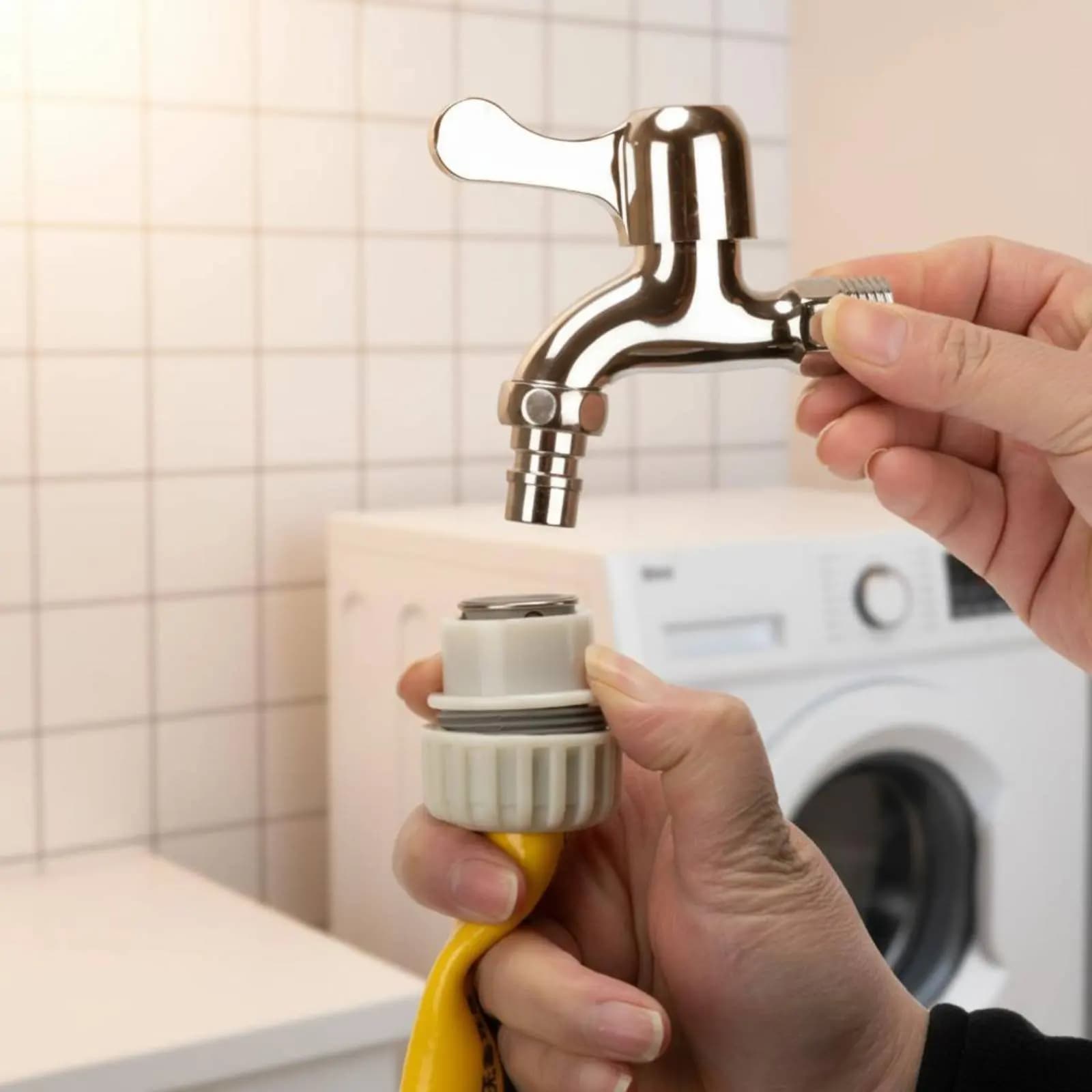 Quick connection for Pipe with Safety Lock, Plastic Connector for Self-washing Pipe, Easy Installation, Hydraulic Garden Accessories