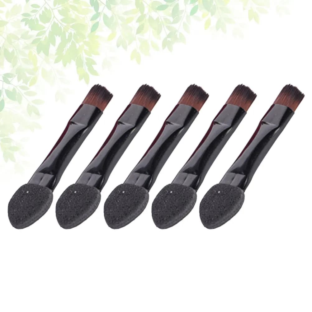 50 pz Ombretto Spugna Applicatore Pennello per trucco a doppia faccia per le donne Pennello per sfumare compatto Schiuma spessa Scivolando uniformemente