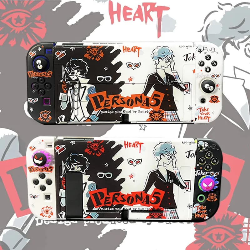 Switch Protective Hard Case Persona 5 Joker Compatible For Oled Ns Joycon Lite Dock Anti Scratch Cover For Game Lover Periphery