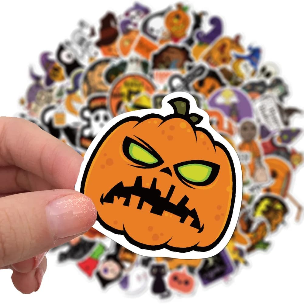 10/30/50/100PCS Carino Zucca Halloween Adesivi Personalizzati Creativi FAI DA TE Tazza di Acqua Scrapbook Astuccio Impermeabile Decalcomania giocattolo
