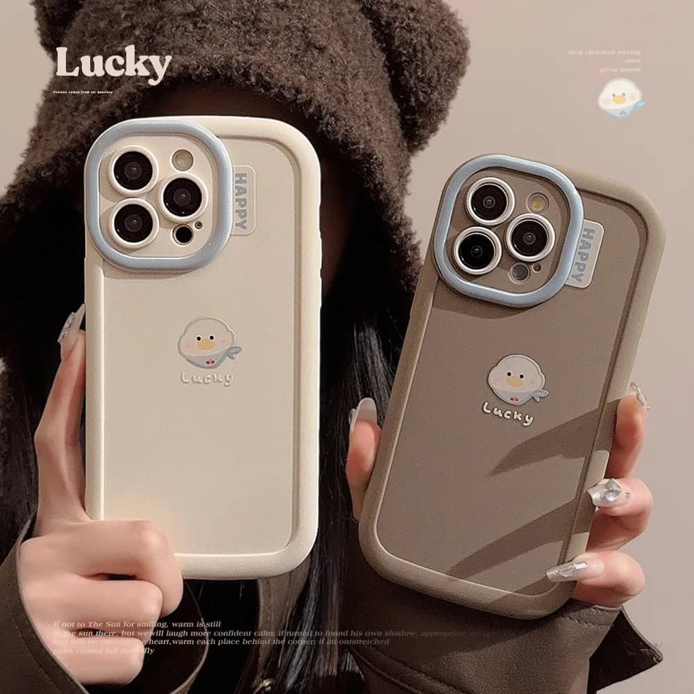 Custodia per telefono in silicone morbido con anatra simpatico cartone animato per iPhone 16e 15 14 13 12 11 Pro Max XS max XR X 7 8 Plus Cover antiurto