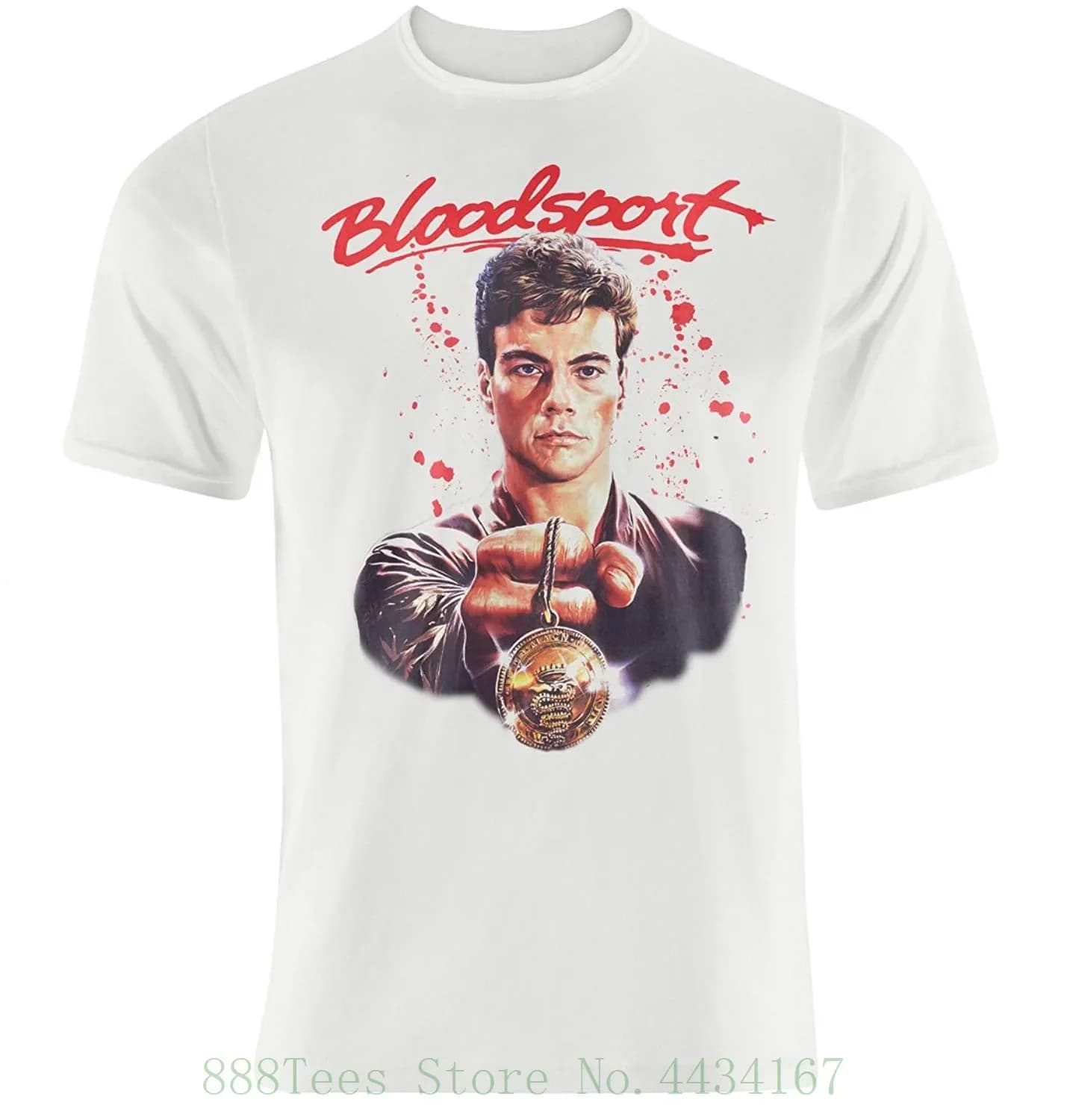 Maglietta da uomo fantastica Jean Claude Van Damme Bloodsport Movie Maglietta da uomo casual a maniche corte T-shirt unisex