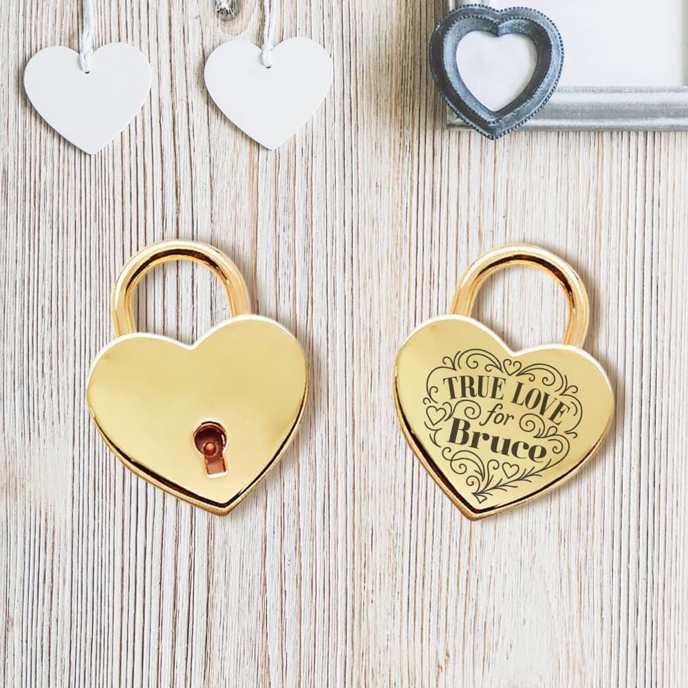 1 Pezzo Nuovo Lucchetto Personalizzabile con Nome 'True Love' per Valigie, Scatole di Gioielli e Piccole Scatole in Legno