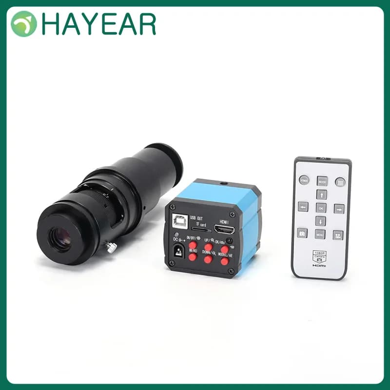 Hayear 14MP Microscopio Fotocamera HDMI 1080P Full HD USB Video Microscopio digitale con obiettivo 400X Kit microscopio per riparazione PCB del telefono