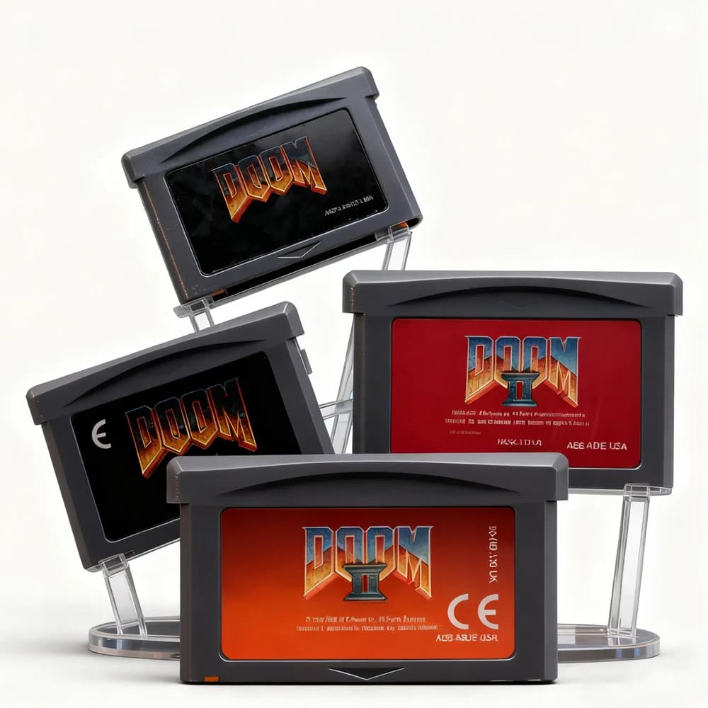 GBA Game Cartridge Doom Series Game DOOM Series Cartridge 32-Bit Video Game Console Card DOOM 1 DOOM 2 For GBA GBASP NDSL
