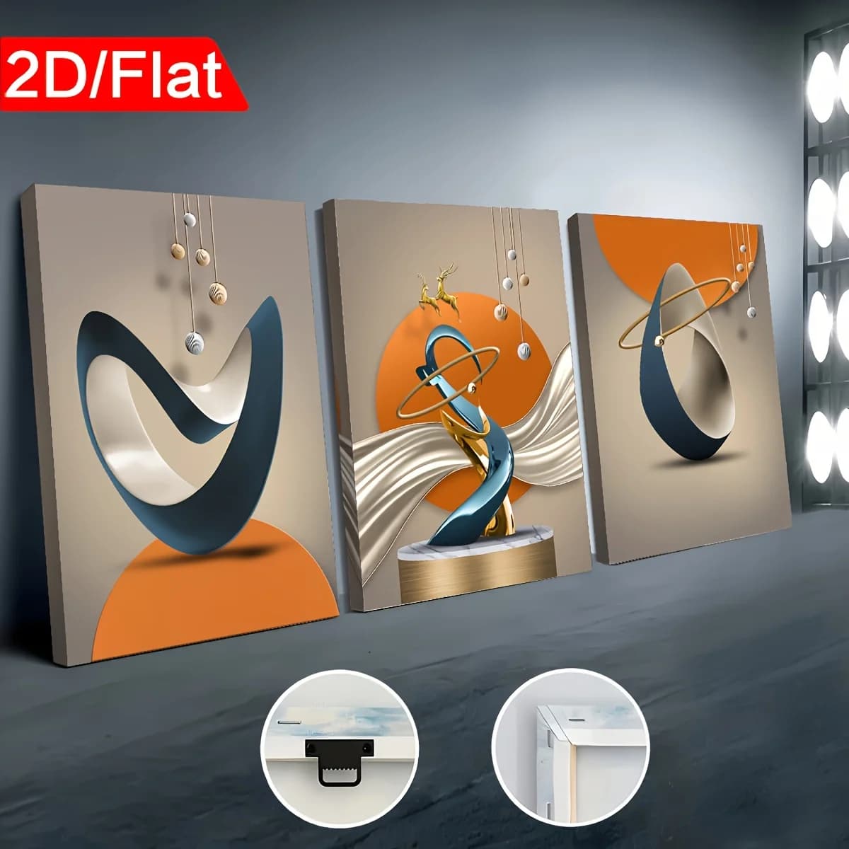 Dipinti su tela incorniciati moderni, eleganti, astratti e di lusso leggero, pronti da appendere, perfetti per l'arredamento della casa.