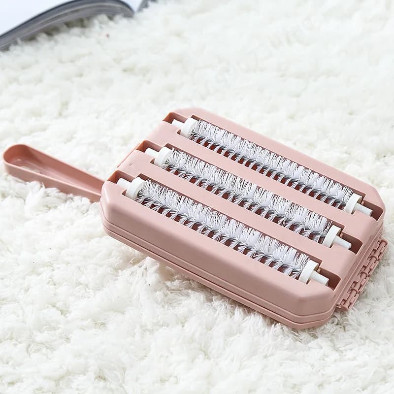3‑Roller Household Cleaning Brush, Multifunctional Lint Remover for Carpet, Sofa, Bed, Pet Hair Dust Removal Tool