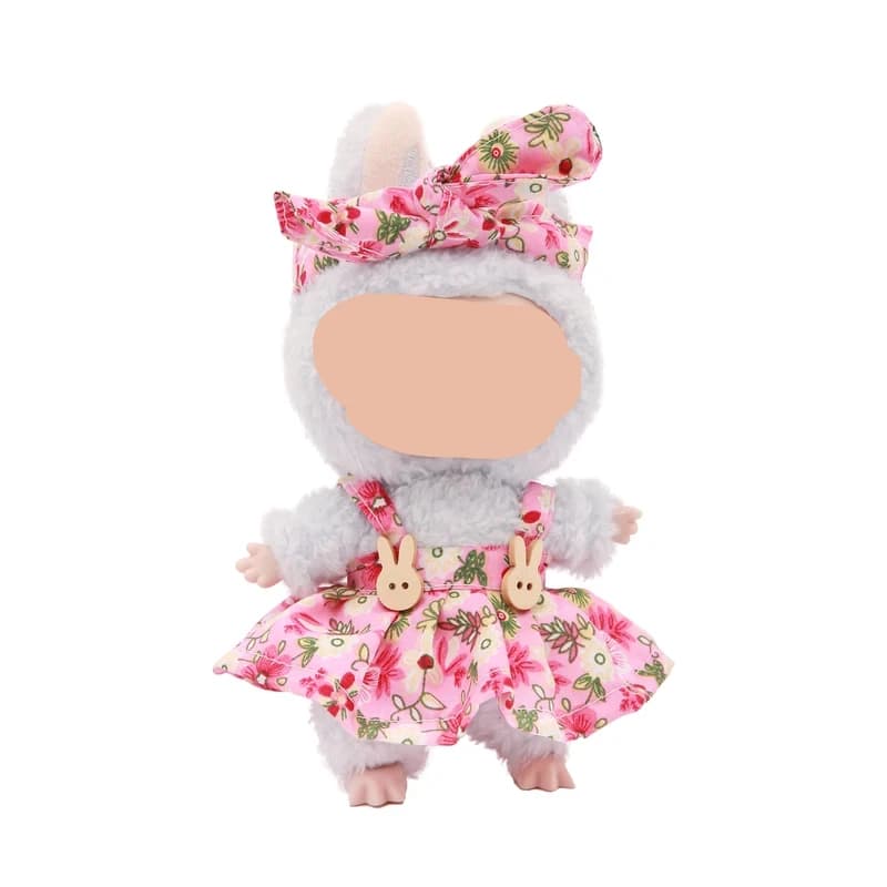 Peluche Vinile Faccia Vestiti per bambole Gonne Borsa di peluche Fascino Piccoli vestiti Fascia per capelli Ragazza Giocattoli e accessori per bambole Giocattoli di moda