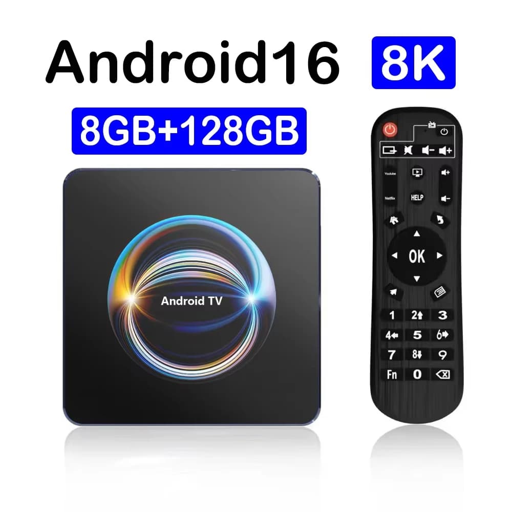 Android 16 TV Box X66 RK3528 Bluetooth 6.0 Support 8K Video 8GB 128GB Wifi6 Dual Wifi 5G Netflix Smart Media Player Set Top Box