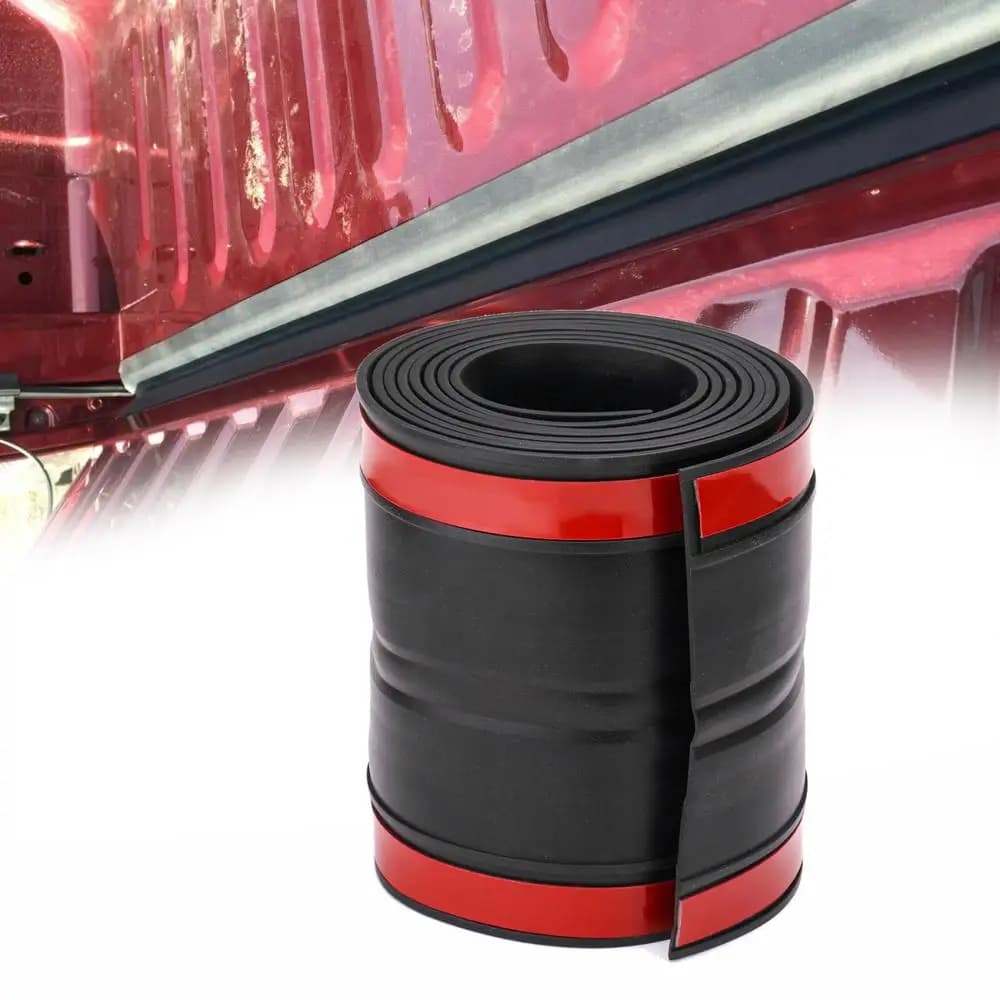 1.7mm Universal Rubber Sealing Strip 11*340cm Truck Bed Tailgate Gap Cover Filler Adhesive Shield Lip Weatherstrip Cap Seal Kit