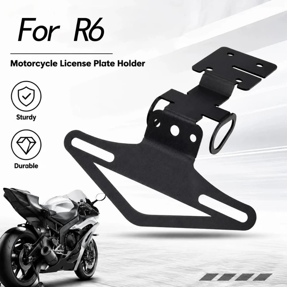 For YAMAHA R6 License Plate Holder Motorcycle Electric Dirt Bike Parts Motorbike Iron Motocross Moto Frame Bracket