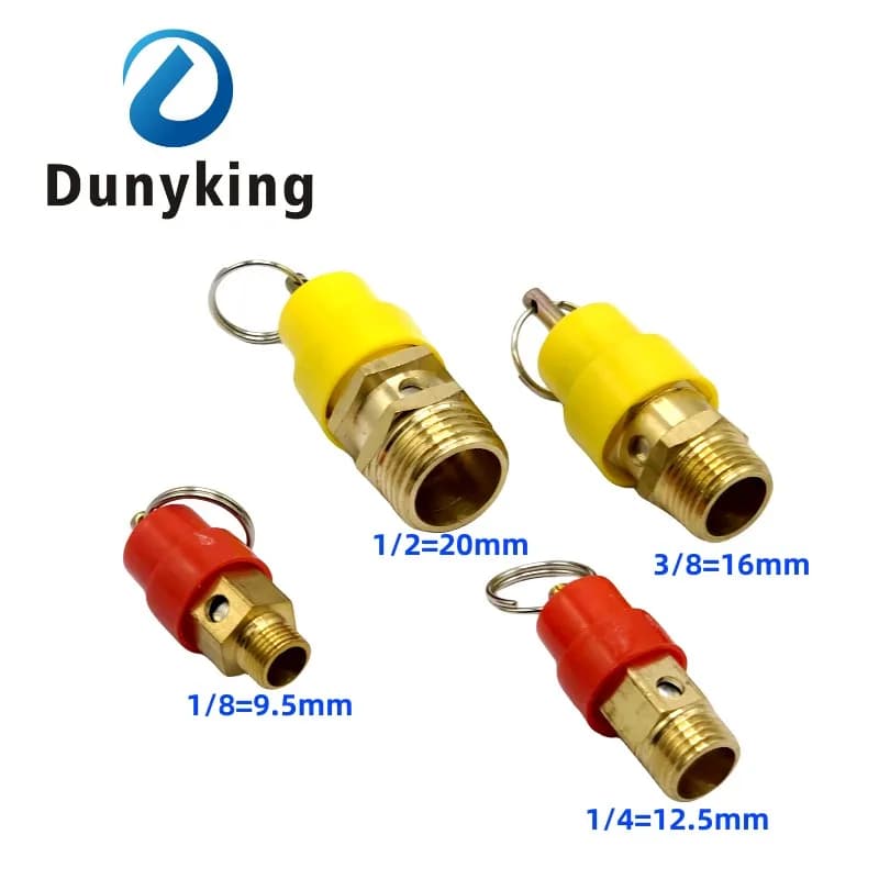 1PCS 1/4'' 3/8" 1/2" BSP 1/3/4/5/6/7/8/10/12KG Air Compressor Safety Relief Valve Pressure Release Regulator For Pressure Piping
