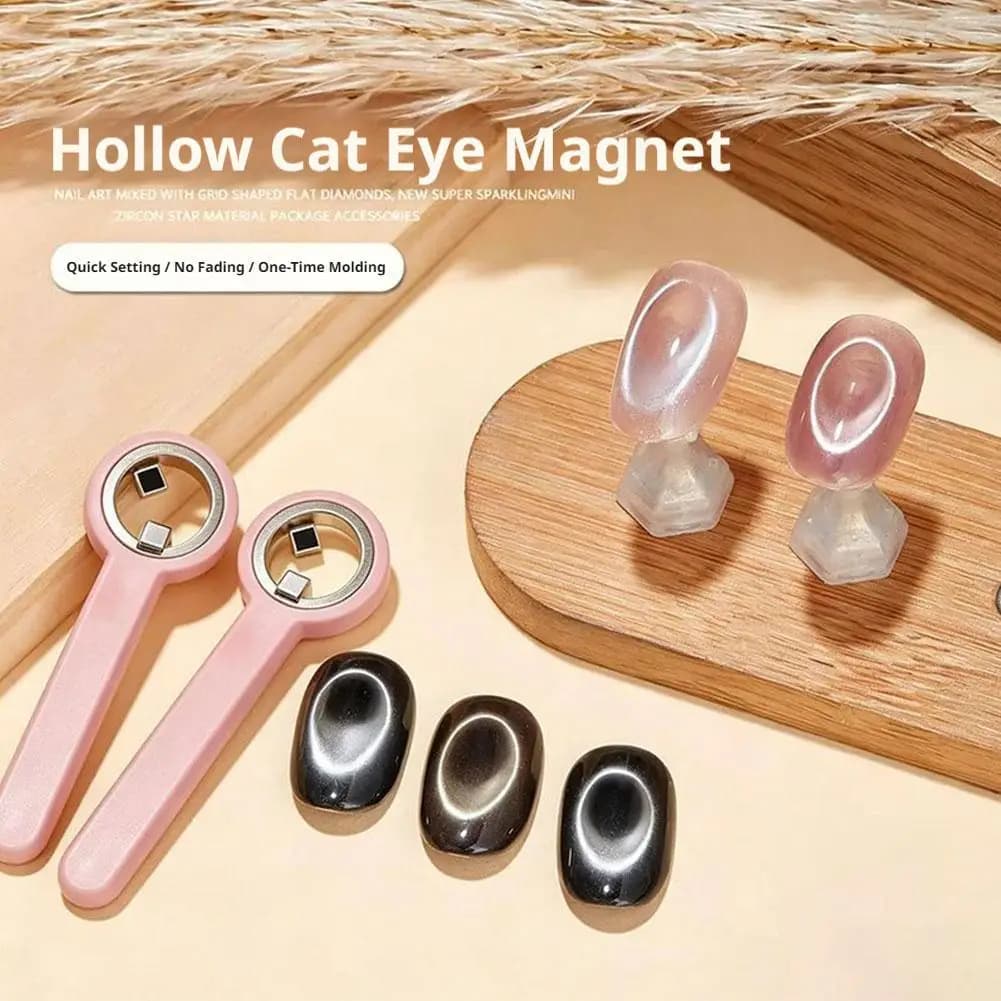 Magnete a Forma di Anello Effetto Occhio di Gatto per Unghie, Magnete Circolare per Nail Art, Potente Strumento Magnetico Multifunzione per Principianti