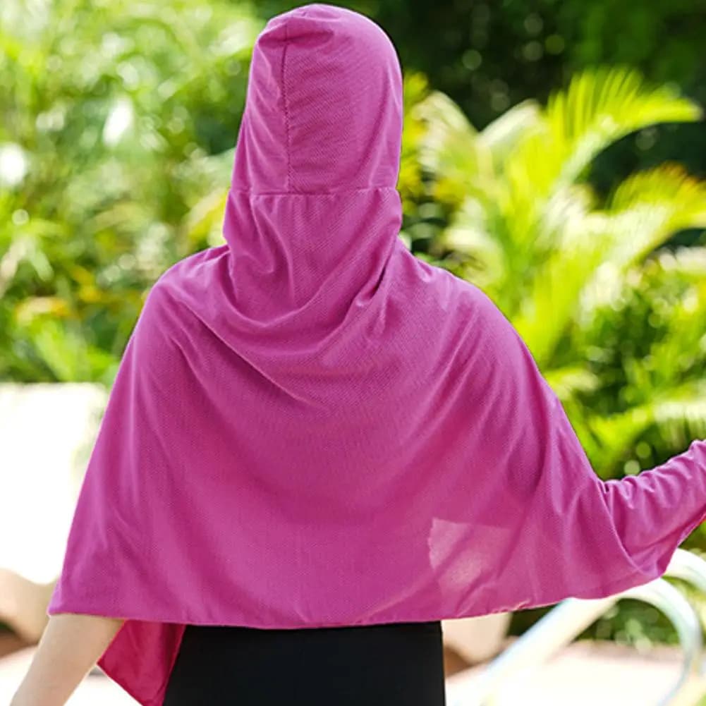 Quick Drying Poncho Sports Cold Solar Protection Poncho Bathroom Towel Skills Quick Drying Water Pad with Hood