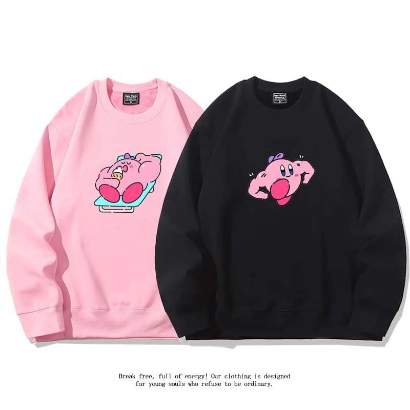 Felpa con Cappuccio Casual Versatile con Motivo Cartoon, in Misto Cotone Poliestere, per Primavera Autunno