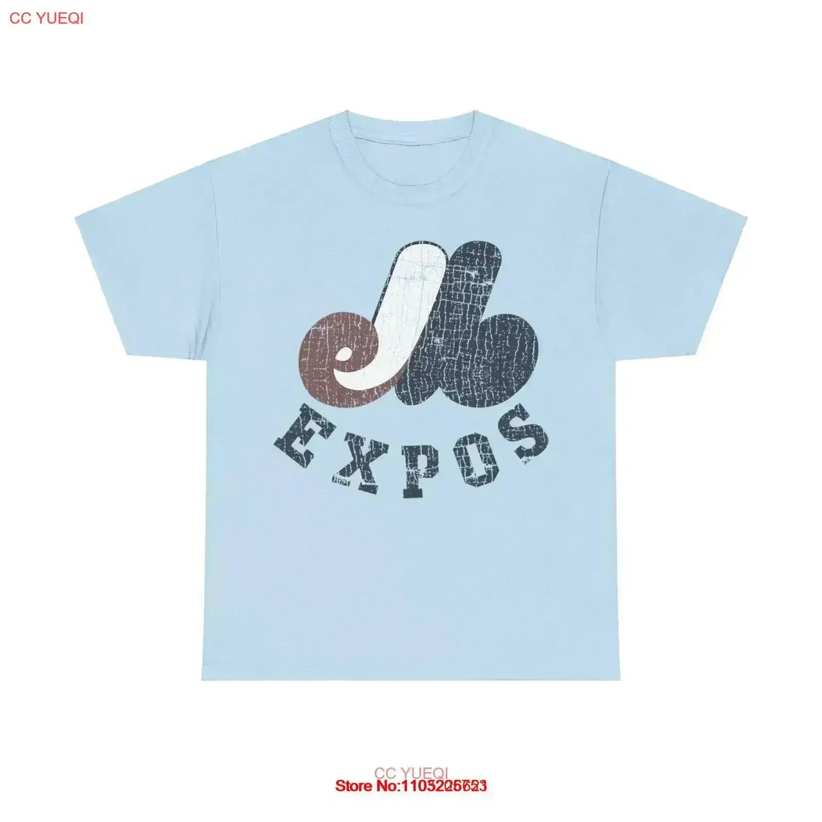 Montreal Expos Distressed Logo Baseball T shirt vintage Washed Stylish Comfortable Versatile fashion graphic streetwear