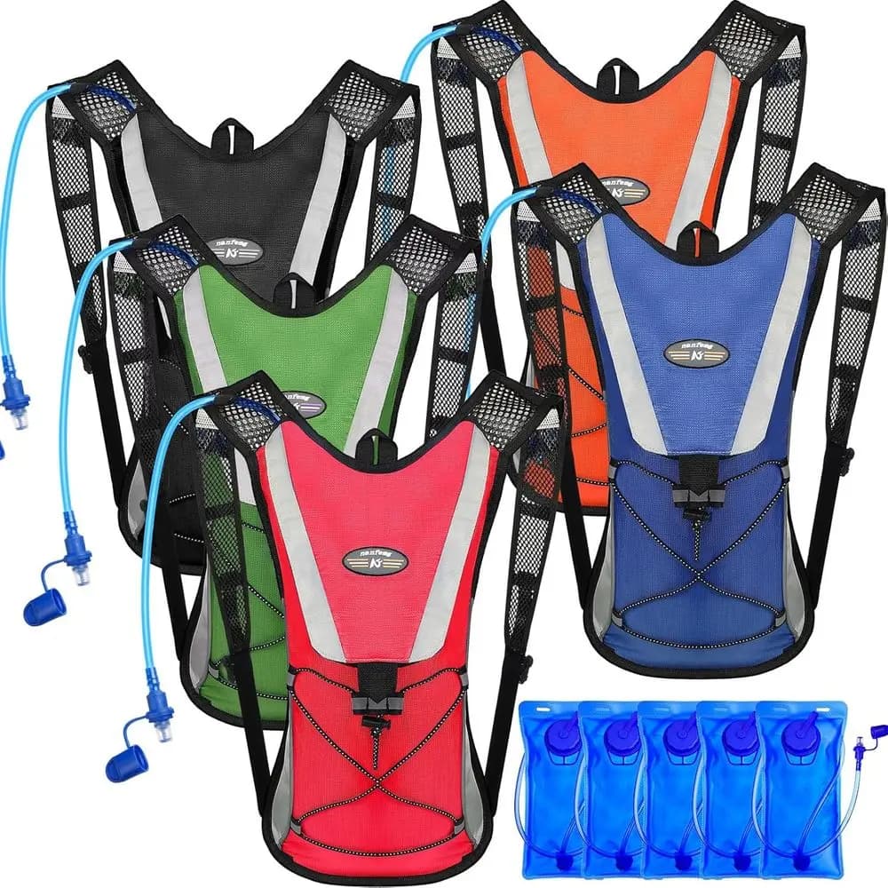 5-Piece Hydration Backpack Set with 2L Water Bladders for Men & Women - Ideal for Running, Cycling, Hiking