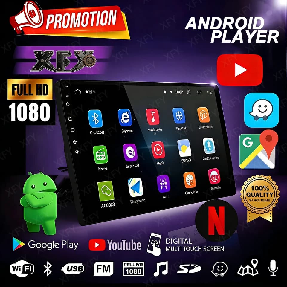 XFY 9 10 Pollici 1280*720 Lettore Multimediale per Auto Radio Stereo Universale GPS per Volkswagen Nissan Hyundai Kia Toyota NUOVO 2026