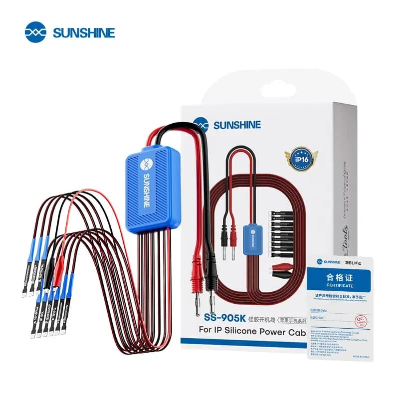 SUNSHINE SS-905K Power Boot Control Silicone Line Exclusively For iPhone 6-16Pro Max Phones Repair Power Supply Test Cable Tools