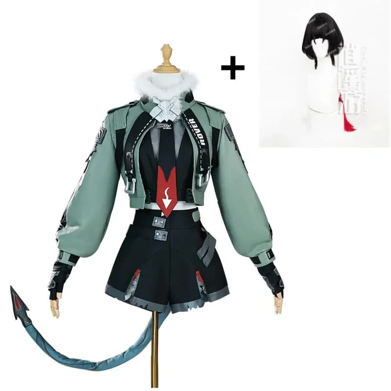 Zenless Zone Zero Jane Doe Set di parrucche per costumi cosplay con coda Gioco anime Uniforme da festa Abiti da gioco di ruolo di Halloween