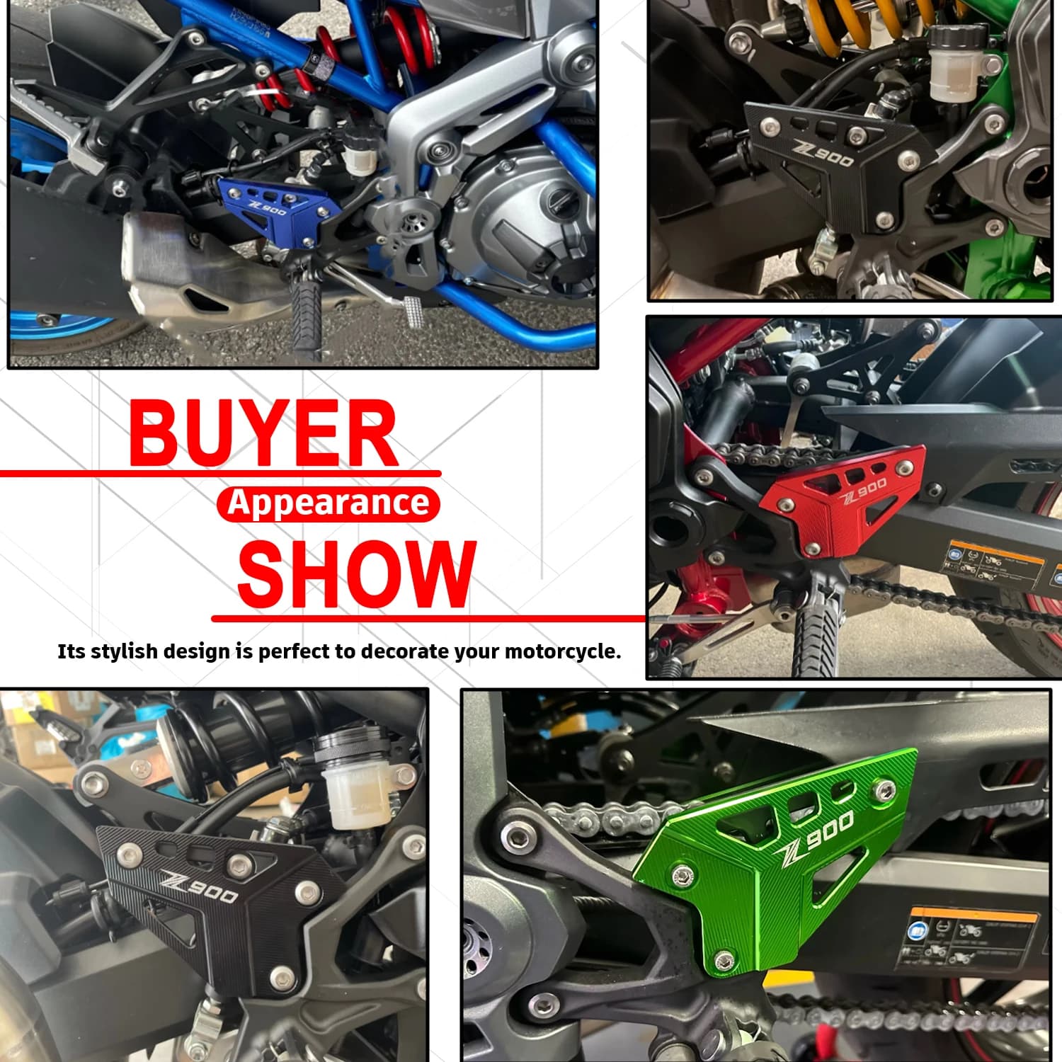 Per Kawasaki Z900/ABS 2017-2024 Z900SE 2022-2023: Protezioni Poggiapiedi Posteriori per Moto, Coperture Pedali e Protezioni Tallone
