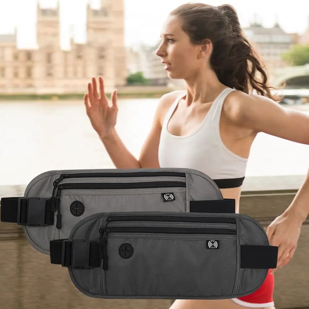 Hidden Outdoor Sports Passport Pouch Passport Money Belt Bag Hidden Security Wallet Waist Pouch Casual Bag Hidden Waist Bag