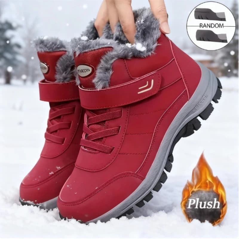 Stivali invernali da donna Stivaletti casual semplici e comodi con plateau in pelliccia Suola morbida antiscivolo da lavoro Mantieni calde le scarpe Spedizione gratuita