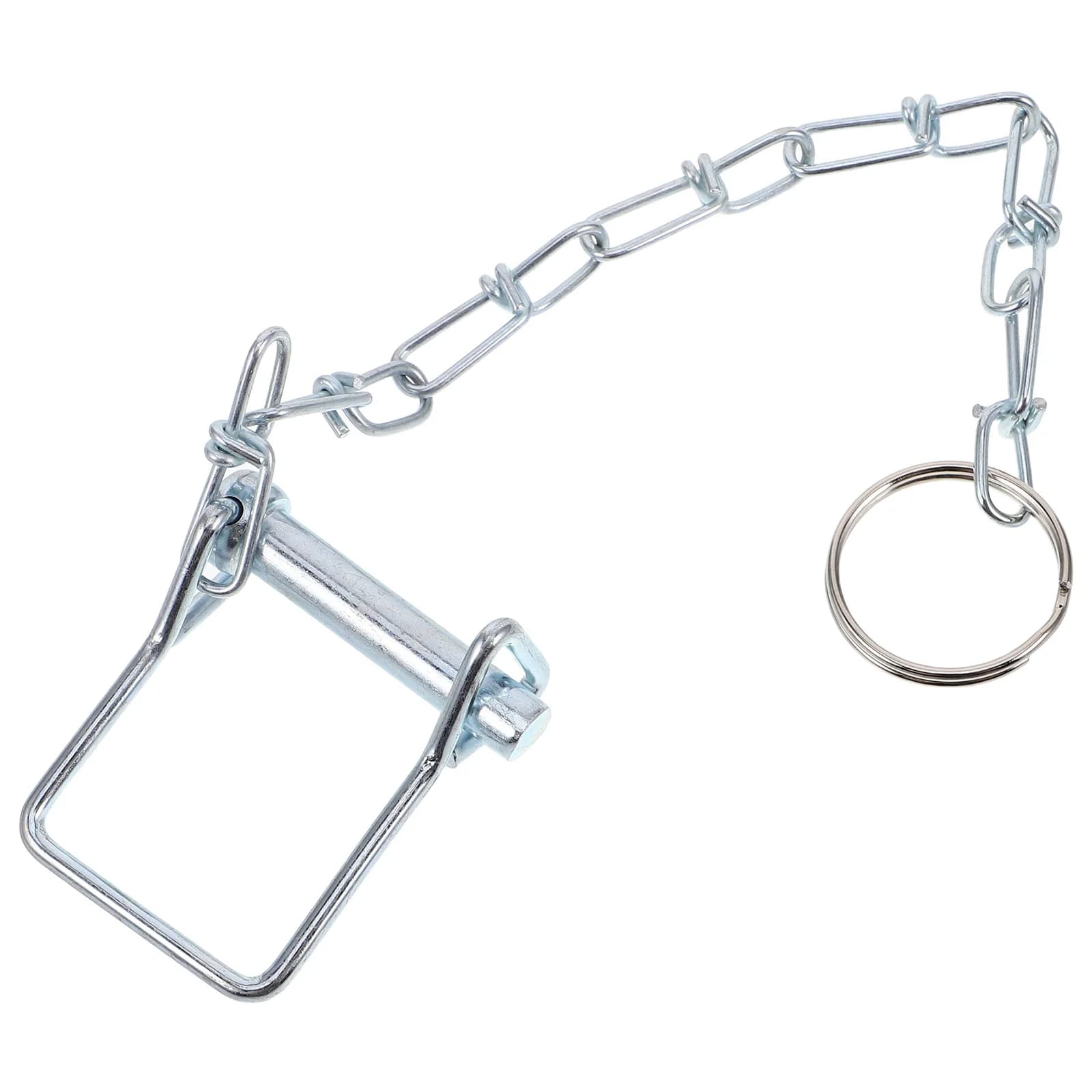 Perno per Gancio Traino Rinforzato con Catena, Connettore di Sicurezza Galvanizzato per Tosaerba, Barca, Camper, Rimorchio, Stabilizzatore