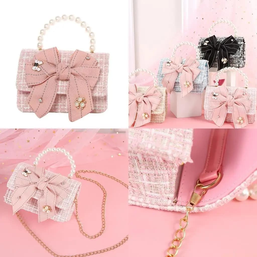 X90D Handbags and bags for Korean children Mini Crossbody Girls Handbags with pearls fake Tote Bambina Small Gift for