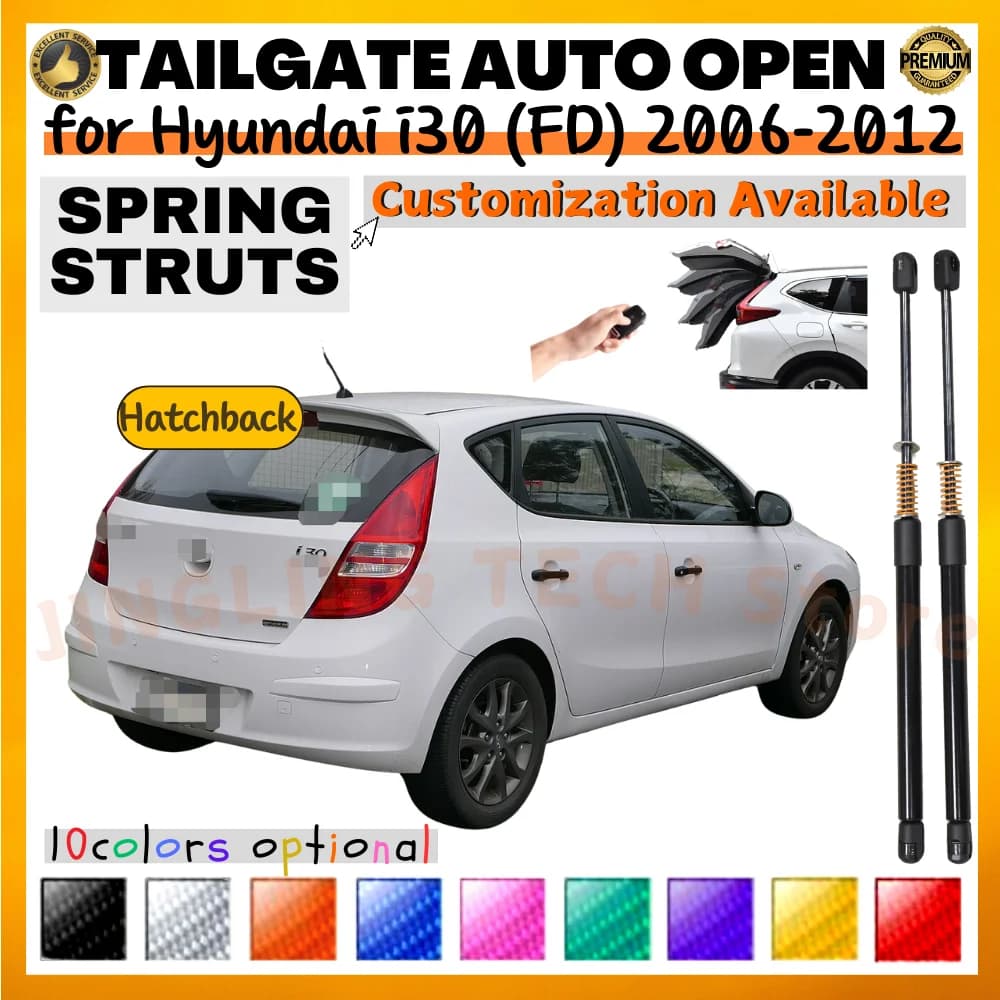 Qtà(2) Ammortizzatori per bagagliaio con molla per Hyundai i30 (FD) Hatchback 2006-2012 570mm Portellone posteriore Ascensore Supporta Ammortizzatori