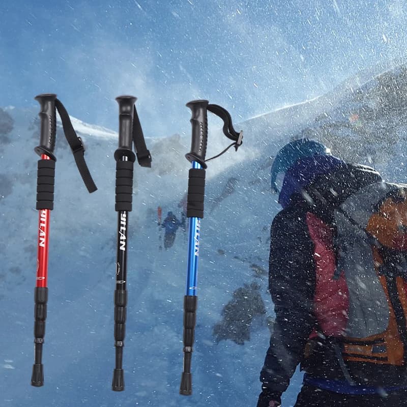 Telescopic Sticks in Aluminium Alloy 51-110CM, Trekking Sticks, Climbing, Stroller, Alpenstock, Outdoor Hiking Sticks