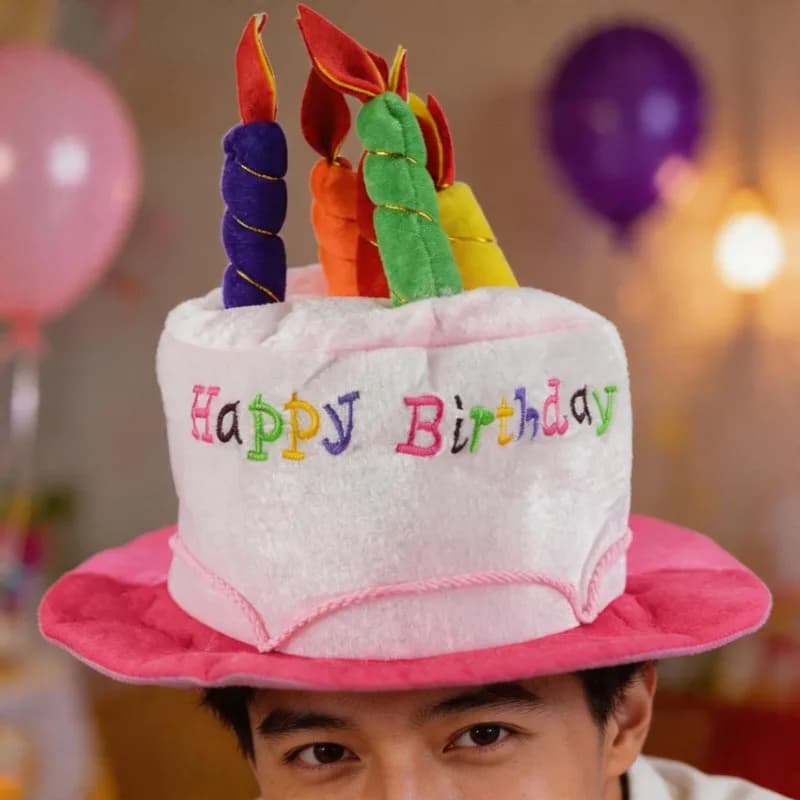 Cappello per Torta di Compleanno, Cappello con Candela per Adulti, Decorazione per Feste di Compleanno, Cappello per Bambini, Regalo di Nascita