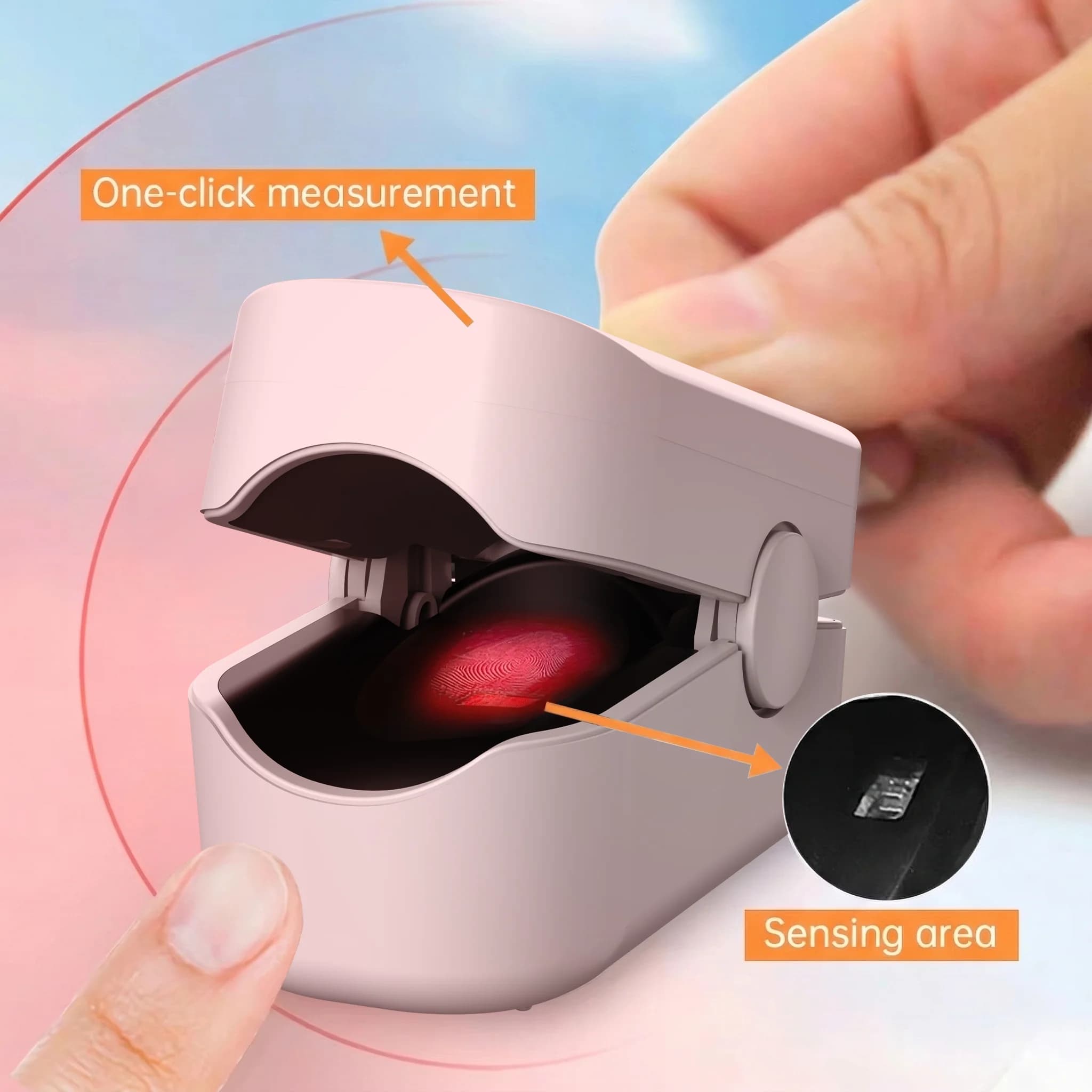Finger Pulse Oximeter Blood Oxygen Finger Monitor Saturation Meter Heart Rate Monitor Child Baby Pulse Oximetro
