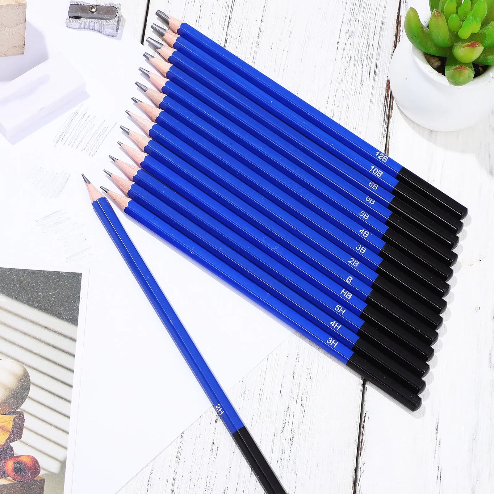 1Set Drawing Pencils Sketch Pencils Set for Sketching Painting Graffiti Shading Outlining Easy Sharpening Smooth Sliding Ideal