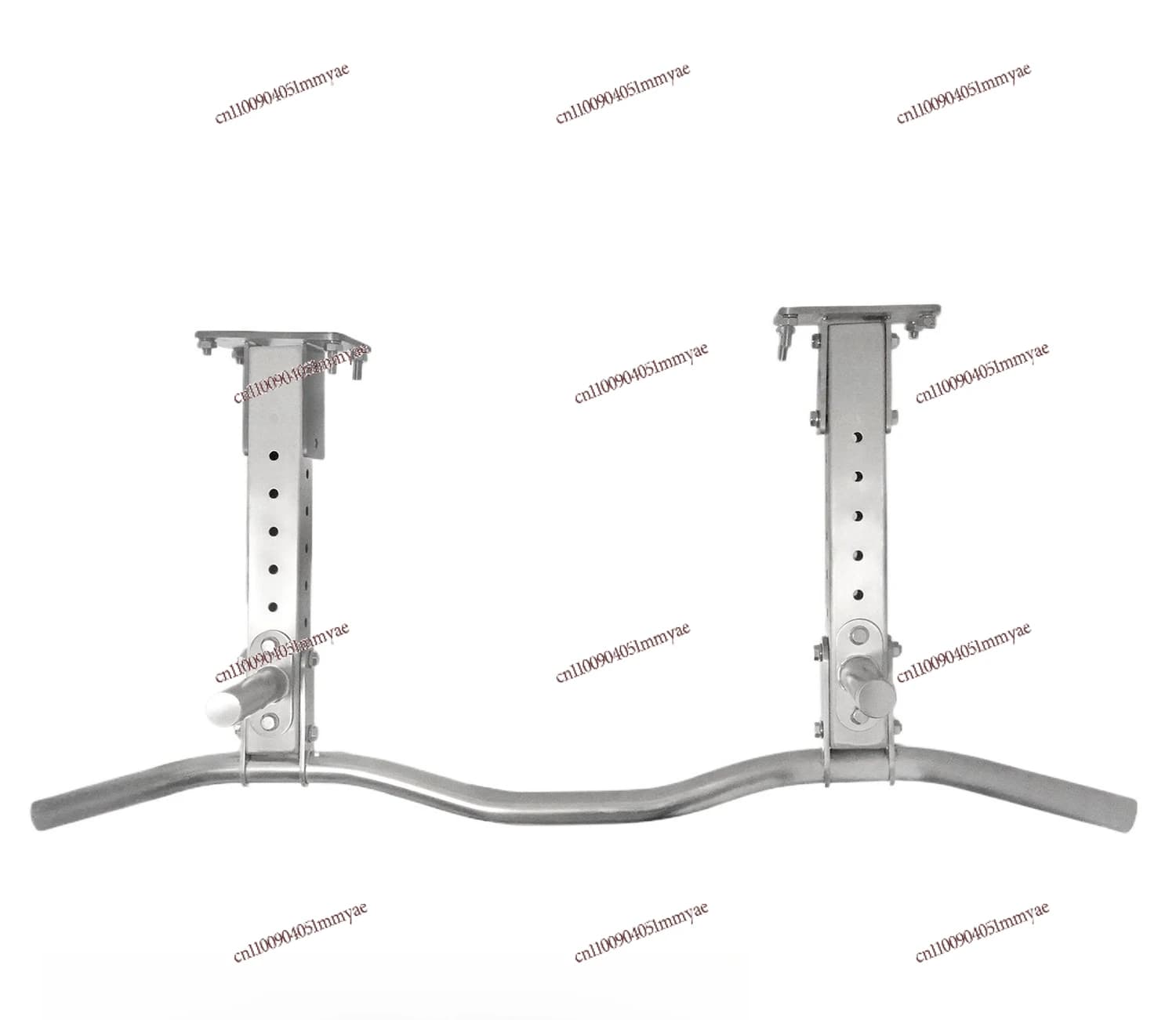 Barra orizzontale multi-posizione in acciaio inox con anello per trazioni, montaggio superiore