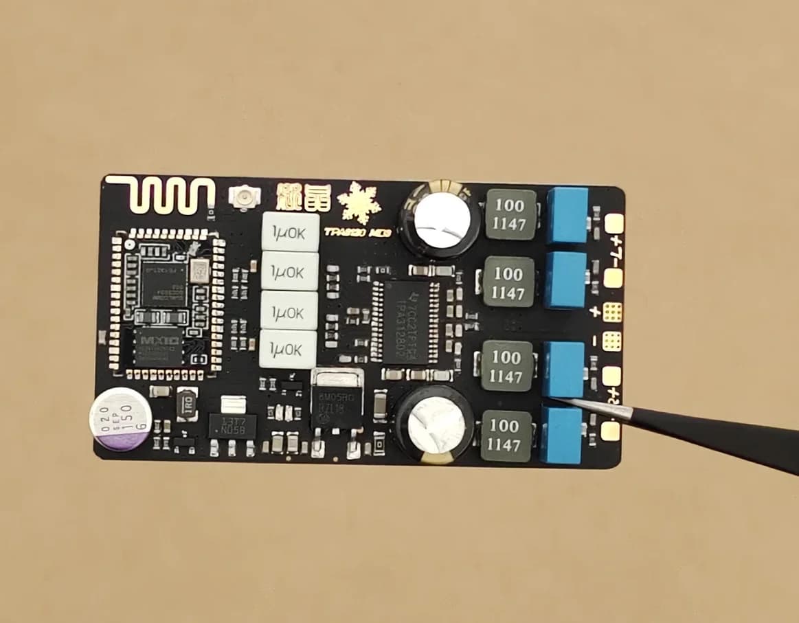 TPA3128 Bluetooth amplifier board small HIFI exquisite workmanship DIY solid wood Bluetooth speaker stereo