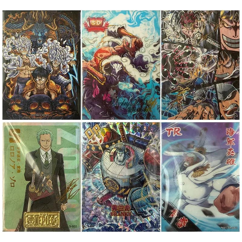 Anime One Piece SSS SD OP TR SSP Carte rare Rufy Zoro Brook Law Collezione di carte Regali di compleanno di Natale Giocattoli per bambini