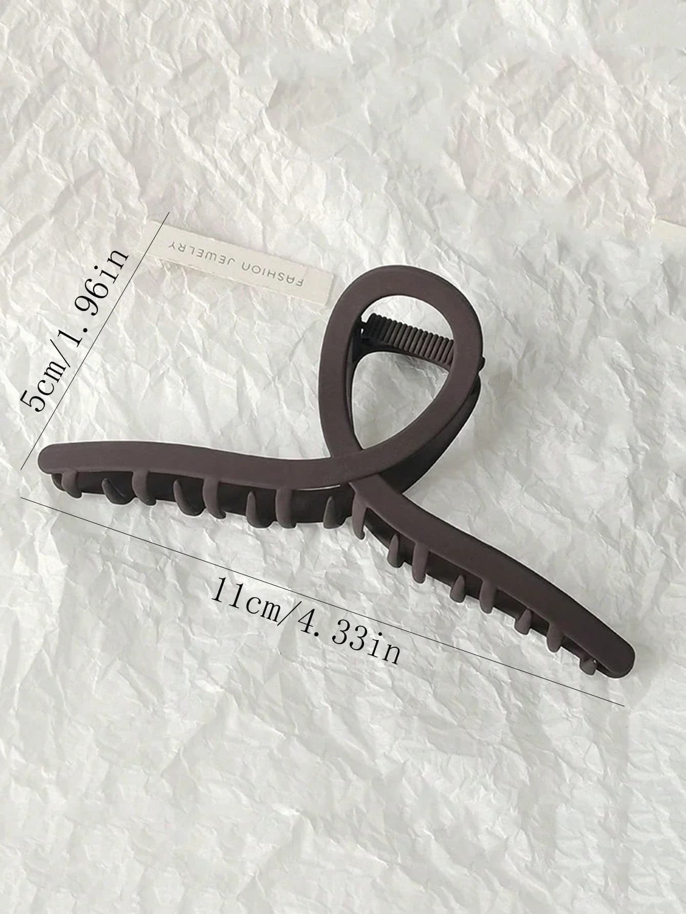 Fermaglio per capelli marrone opaco per donna, accessorio per lo styling con presa forte