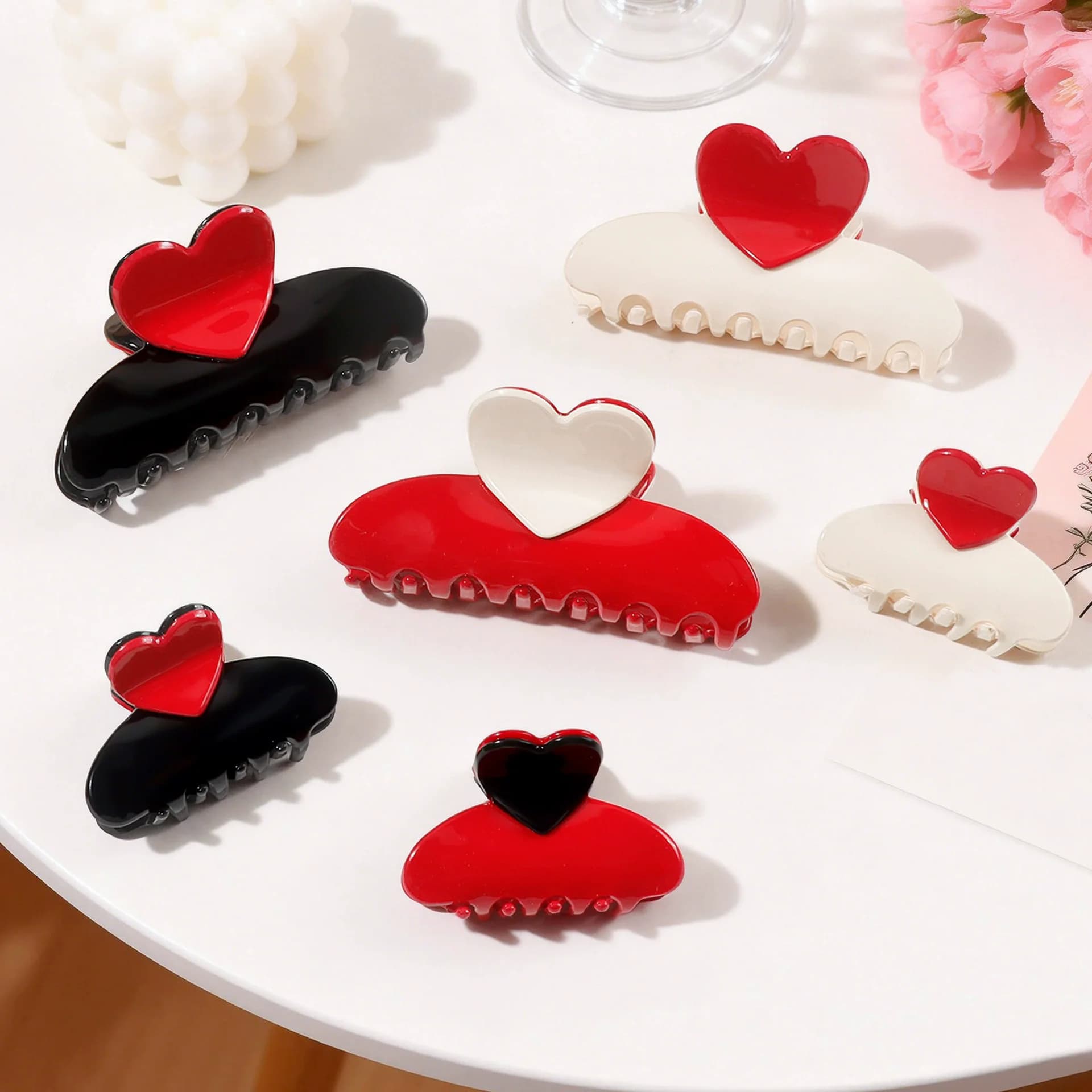 Fashon Sweet Design - Fermaglio per capelli a forma di cuore per ragazze, in acetato, a forma di squalo, accessori per capelli