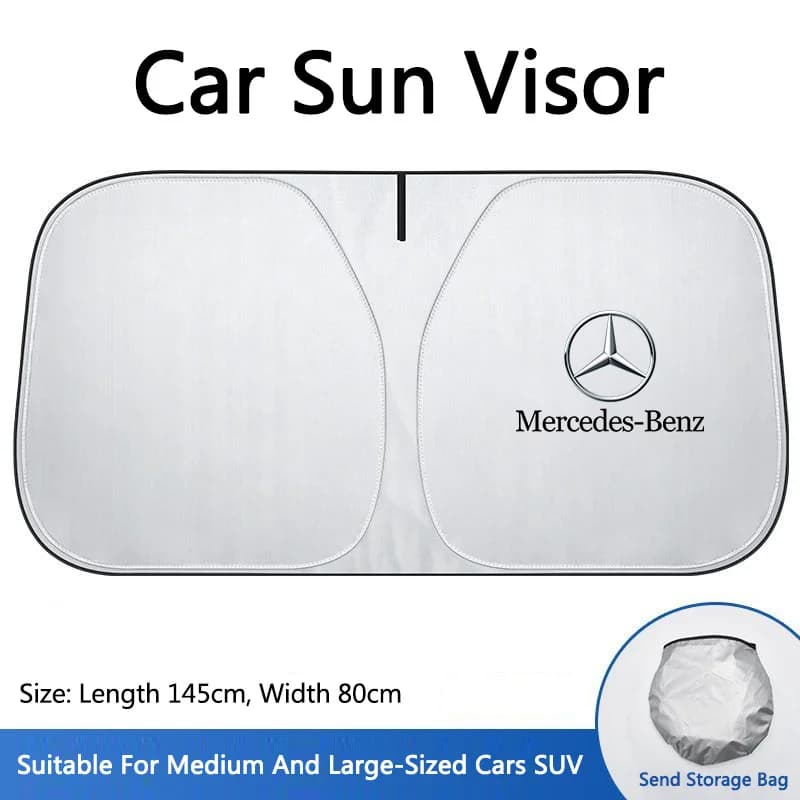 New Car Windshield Sun Shade Visor UV Protection Shield For Mercedes Benz W211 W203 W204 W210 W124 AMG W202 W212 W222 Accessory