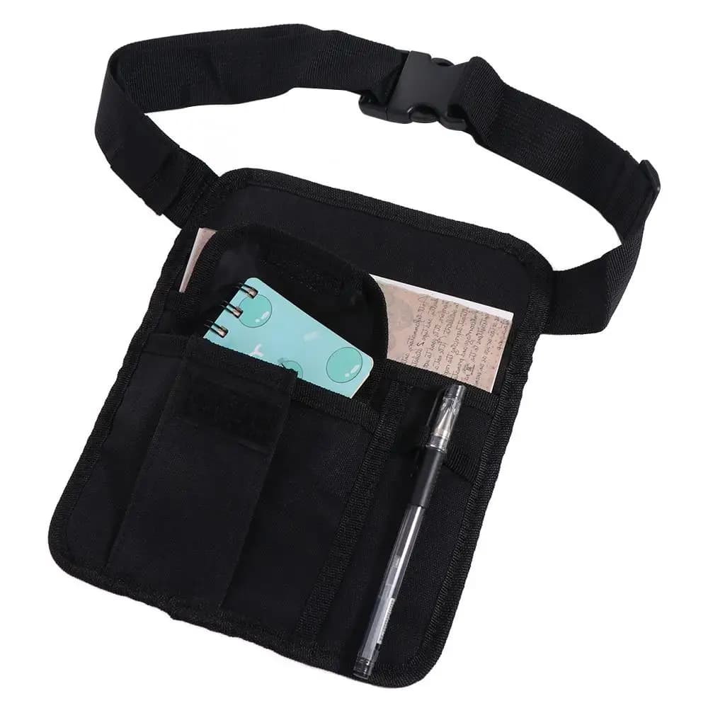 Borsa Portasoldi da Cameriere con Cintura Regolabile, in Tela, Multitasche, Leggera, Porta Assegni, per Ristorante